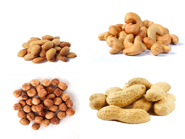 Nuts - a product that helps increase male strength effectively